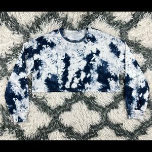 Shein Children's Girl's Crop Top Long Sleeve Shirt Tie Dye Size 11-12 Youth